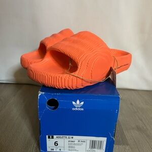 adidas Women's Orange Slides